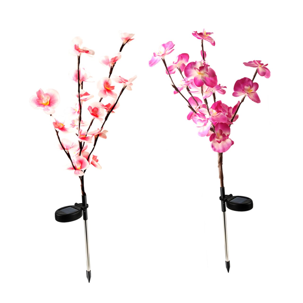 Milisten 2pcs Solar Lamp Ground Plug Light Outdoor Light Garden Solar