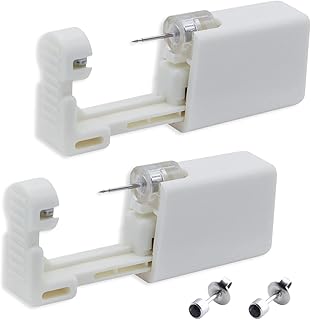 Combofix Ear Piercing Gun - Disposable Ear Piercing Gun with built-in Ear Stud Ear Piercing Kit for Piercing Supplies Ear Piercing Kit Piercing Tool (Black)