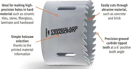 Miniatura 4 de Bahco BAH3832-56 - Agujeros con punta de carburo de 2-732 pulgadas de diámetro  2.205in de diámetro