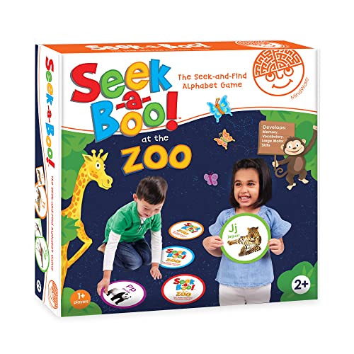 MindWare Seek-a-Boo! at The Zoo The Seek-and-Find Alphabet Matching Game - Fun Toddler Games Ages 2-4 - Improves Memory Vocabulary and Letter Recognition