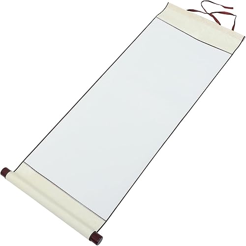 EXCEART Pergaminos colgantes de caligrafía china en blanco para dibujar, papel para colgar en la pared, 1 unidad, color blanco