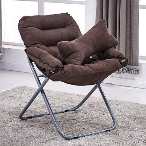 Aoyo Stühle, zusammenklappbar, kreativer Lazy Tatami Lounge-Sessel mit Kissen, Einzelsofa, geeignet für Wohnzimmer und Haushalt coffee Cover