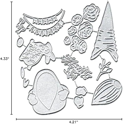 Miniatura 1 de Troqueles de metal troquelados con diseño de flor de primavera, diseño de conejo, tarjetas de papel, troqueles de corte, plantillas de corte para