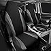 CAR PASS AquaShield Neoprene Waterproof Car Seat Covers for Front Seats Only, High Back Bucket Seat Cover,Airbag Compatible,Line Rider Seat Covers Universal Fit for Truck Van SUV (Black and Gray)
