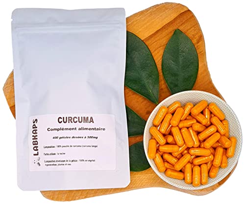 CURCUMA 400 gélules dosées à 500 mg enveloppe 100% végétale - complément alimentaire Cover