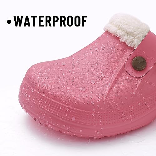 Image of Beslip Fur Lined Clogs for Women & Men Fuzzy Slippers with Memory Foam