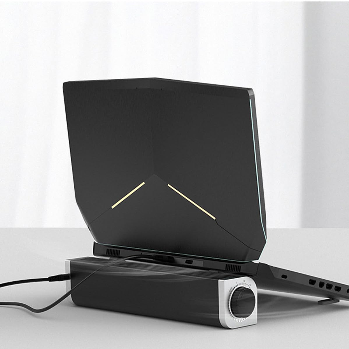 Enfriador de Portátil con Ventilador para Laptop y Base Refrigeradora Portátil, Aleación de Aluminio y Abs con Soporte Ajustable para Celebracion Verano