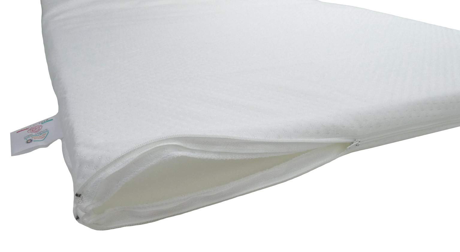 Casatessile Materasso per Lettino - Ideale per Viaggi, da Campeggio, è Sfoderabile e certificato OEKO-TEX Prodotto in Italia - 60x120x4 cm
