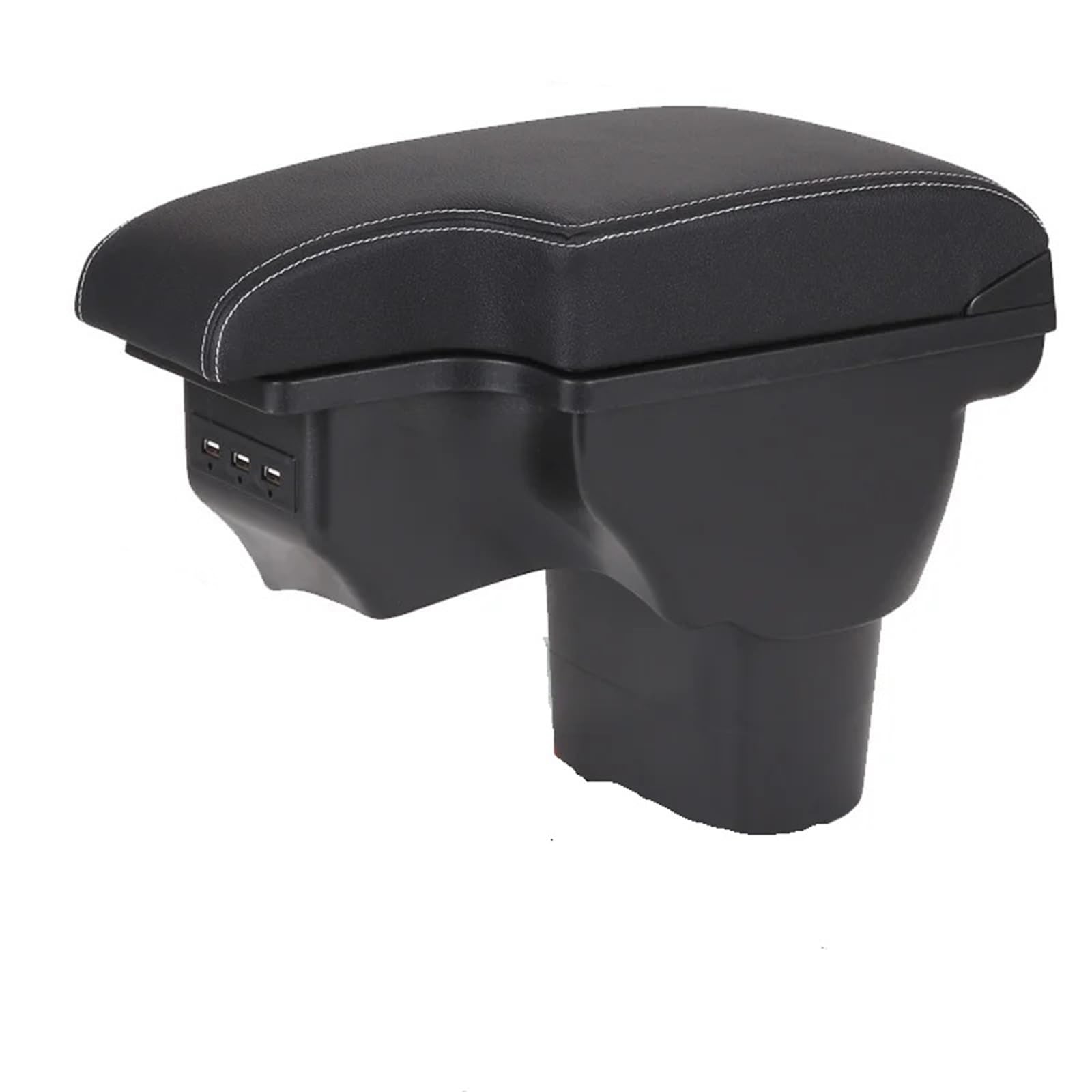 POZMNGTI Armrest Compartment Armrest Box Fit For Infiniti ESQ Car Armrest 2010-2019 Accessories Interior Storage Box Retrofit Parts USB(A3 Black White line)
