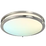 16 Inch LED Flush Mount Ceiling Light, CCT Color Temperature Selectable 2700K | 3000K | 3500K | 4000K | 5000K, Dimmable Ceiling Light Fixture, 24W, 1960 Lumens, Energy Star, ETL Listed