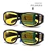 2Packs Unisex HD Day Night Driving UV400 Sunglasses Fit over Glasses Anti Glare