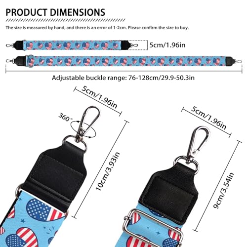Image of Adjustable Purse Strap Replacement, Wide Shoulder Canvas Bag Strap, Crossbody Handbag Strap