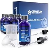 Quantum-Innovation-Labs, Methylene Blue Powder Pharmaceutical Grade - 6 Gram - ISO Certified Third Party Lab Tested 99+% - USP Grade Compliant - Beaker-Funnel-Dropper-Mister Included.