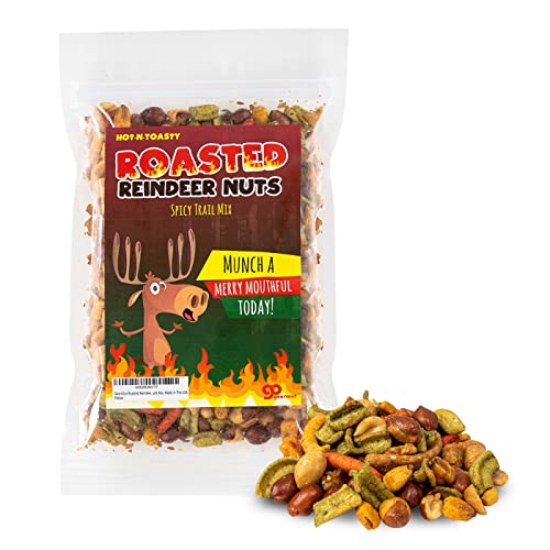Roasted Reindeer Nuts Spicy Trail Mix - Funny holiday reindeer