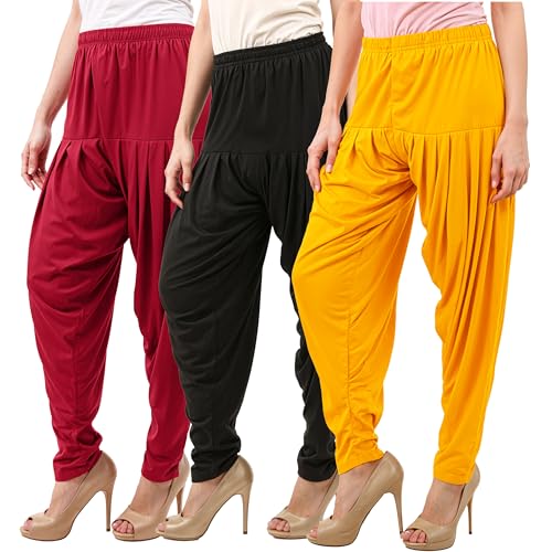 Image of Buy That Trendz Patiala Salwar for Women Relaxed Fit Viscose Patiyala Salwar Harem Bottom Pants