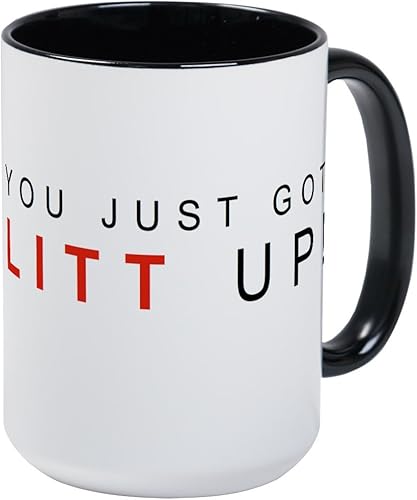 CafePress Litt UP Mugs Taza de café de cerámica de 15 oz (15.0 fl oz)
