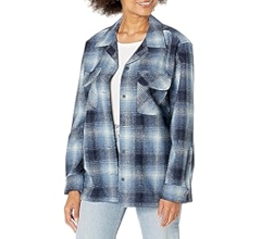 Pendleton Women's Long Sleeve Boyfriend Fit Wool Board Shirt