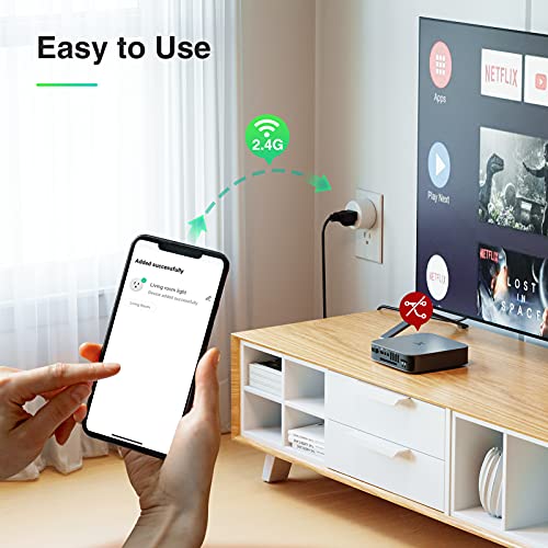 Image of Smart Plug, WiFi Outlet Socket Compatible with Alexa Google Home, No Hub Required Surge Protection Plug, ETL Certified FCC Listed 120V 10A 2.4 GHz Wi-Fi Smart Outlet with Timer, 4 Pack