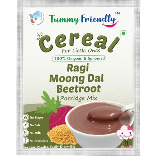 Image of TUMMY FRIENDLY Foods Certified Organic Ragi Porridge Mixes | Rich In Calcium, Fibre & Micro-Nutrients |3 Packs, 50G Each
