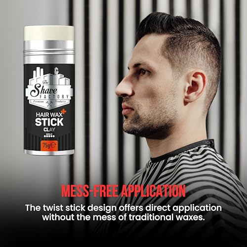 The Shave Factory Long-Lasting Hair Wax Stick Clay for Smoothing & Slick Finish on Hair Wigs - |7 Oz (75G) (1 Piece)  
The Shave Factory Hair Wax Stick Clay for Hair Wigs - Long-Lasting Styling - |7 Oz (75G) (1 Piece)  
The Shave Factory Hair Wax Sti
