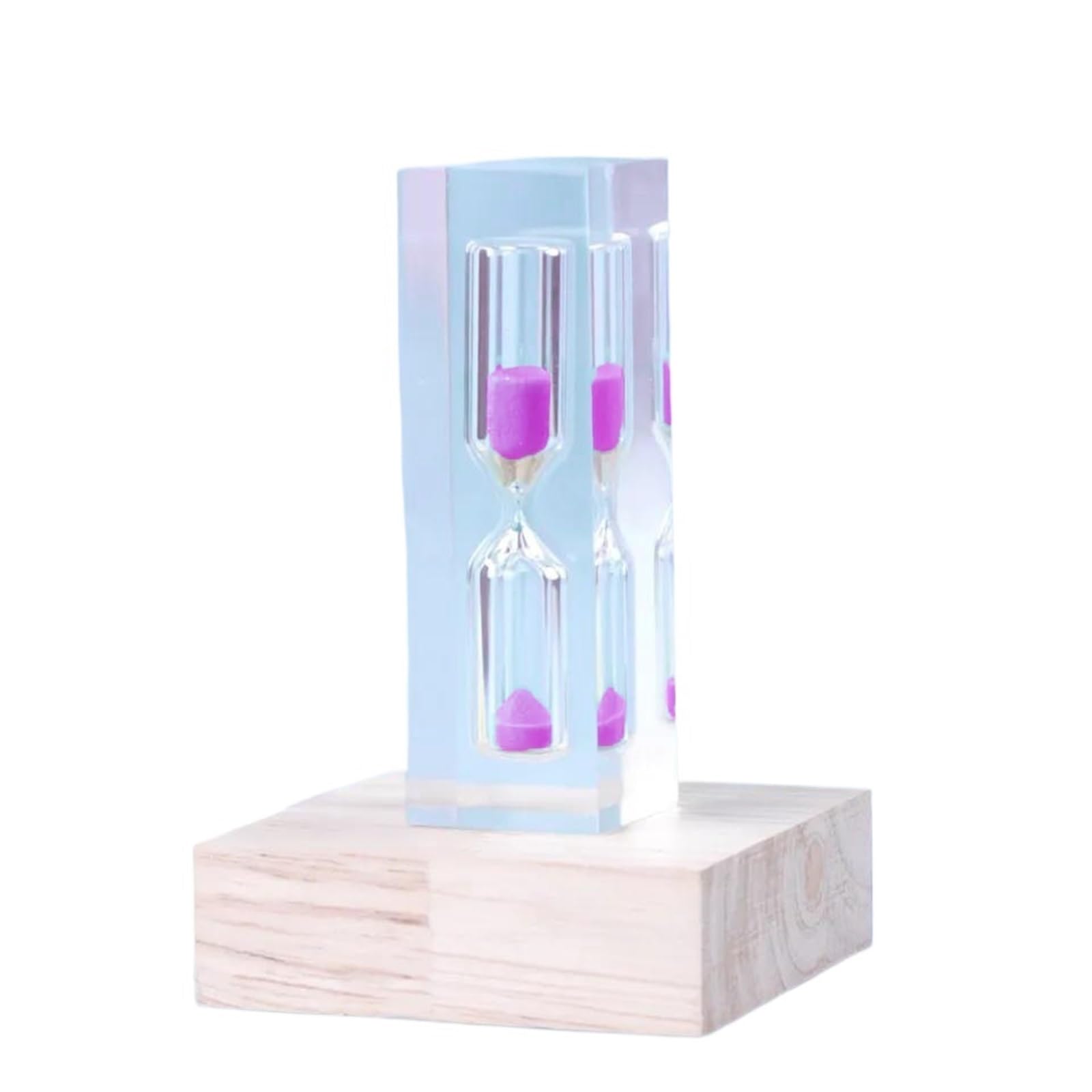 Sanduhr Kristall-Sanduhr mit mehrfarbiger, verdickter, bruchsicherer Tischdekoration(Purple)