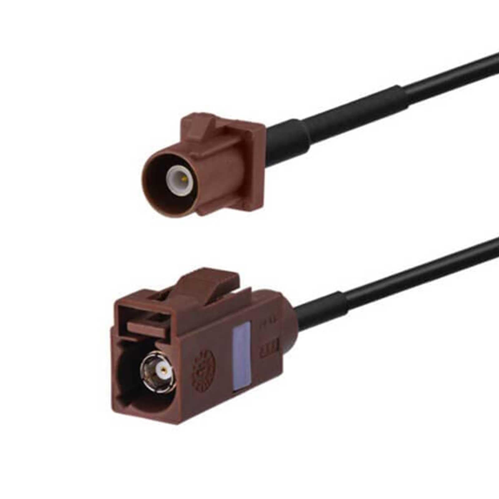 keisnoaja Fakra Antenna Adapter F Type Brown Male to Female Pigtail CableCar Antenna Extension Cable 5m