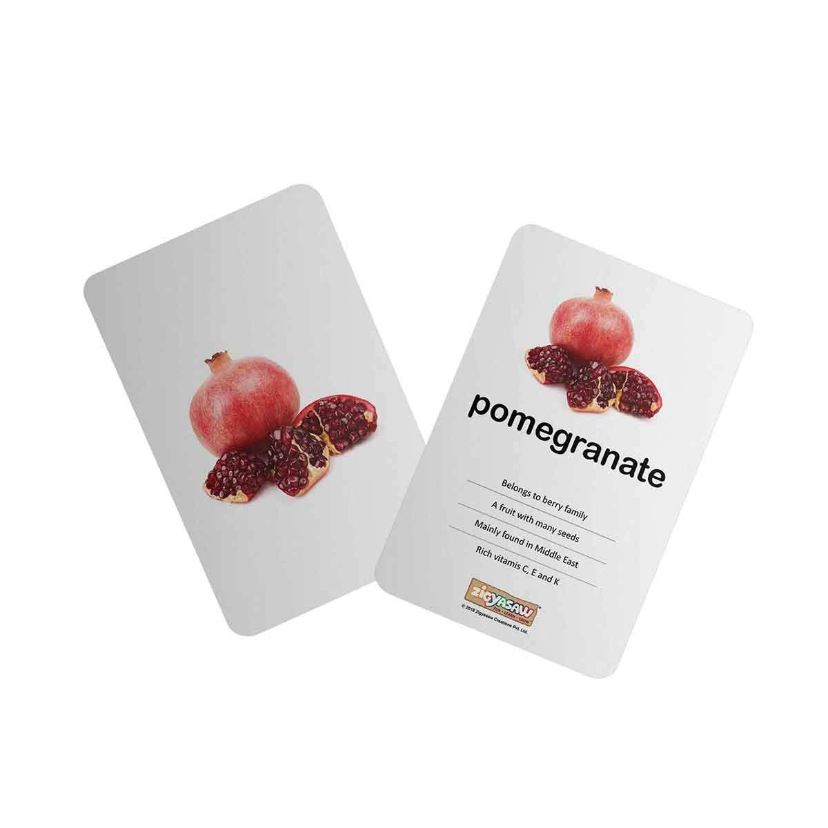 ZiGYASAW Fruits Flash Cards, Multicolour 3