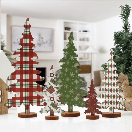 Festalmart FECHRITREE 5 Christmas Decorations Indoor-5 Sizes Wooden Christmas Tree Sign-Christmas Decorations thumb #5