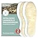 Produktbild Hey Nature 2 Paar Lammwolle Einlegesohlen Herren & Damen, natürliche Wärmesohlen. Wärmende Schuheinlagen besser als beheizbare Sohlen & Fußwärmer. Thermosohlen aus Wolle statt Lammfellsohlen