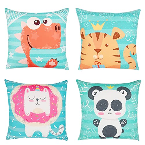 Fenfang Fundas para Cojines 45x45 cm Terciopelo, Pack of 4 Fundas de Cojín Sofa Cuadrados...