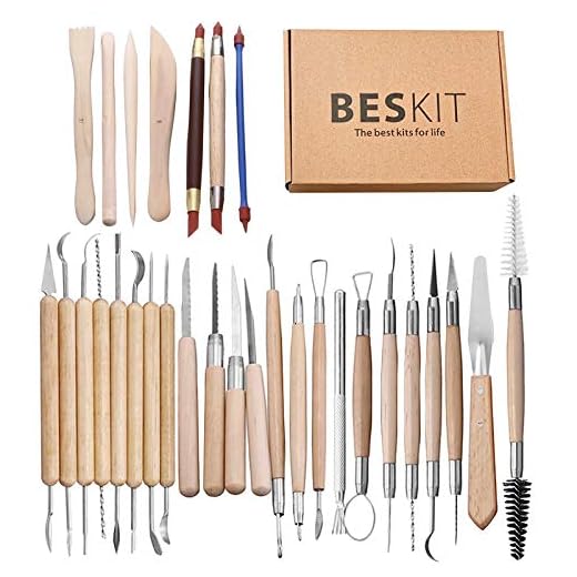 BESKIT 30PCS Clay Sculpting Tools Pottery Carving Tool Set Halloween Sculpting Kit