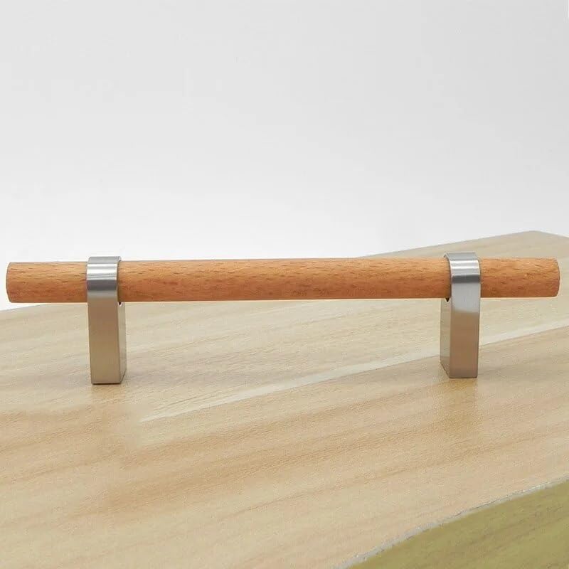 Southst Solid Wood Furniture Cabinet Handles Drawers Wooden Handles Minimalist Hardware Handles Light Home Improvement Accessorie - (Color: F)