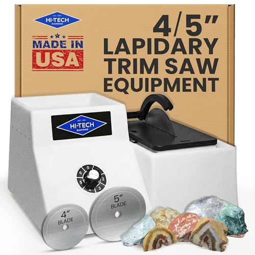 Hi-Tech Diamond 4"/5" Lapidary Trim Saw -...