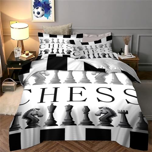 Housse de couette jeu d'échecs 3D pour chambre d'ado - 6