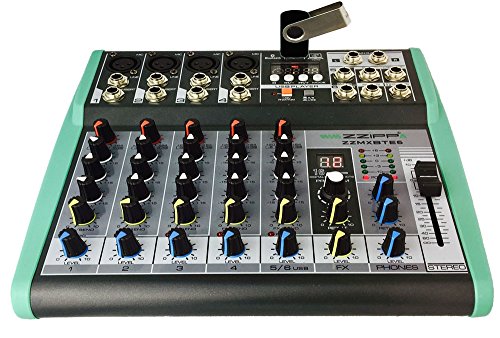 ZZIPP ZZMXBTE6 Mixer 6ch, MP3, Bluetooth e DSP, PC