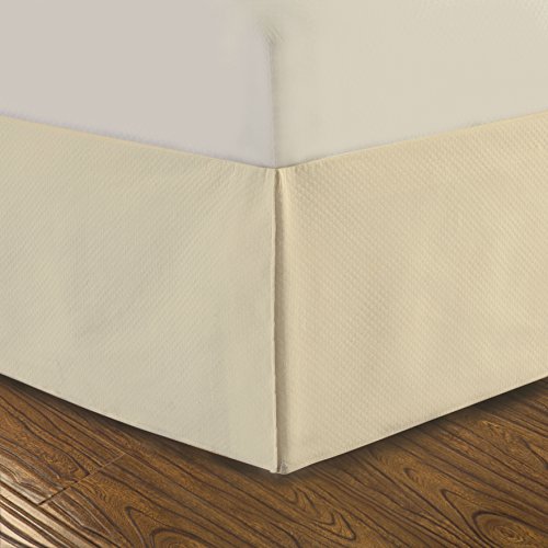 DreamSpace Quilted Bed Skirt Dust Ruffle Diamond Pattern Matelasse Tailored 14