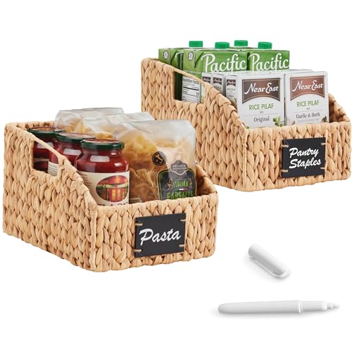 Pantry Baskets 2-Pack with Handles