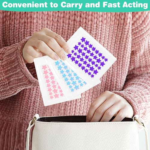 VMUTGA 320 Stück Pimple Patches, 3 Größen Pickel Patch Sterne mit Teebaumöl Salicylsäure Hydrokolloid Pflaster Anti Pickel Patches Wasserdichte Atmungsaktive Tag und Nacht Akne Patches (10/12/14 mm)