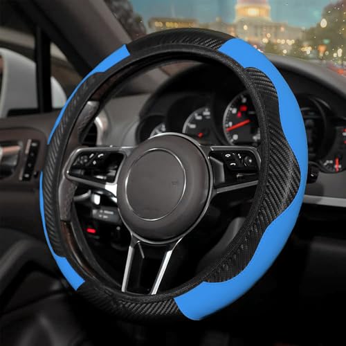 Flaconi Coprivolante Per Auto Copri Manubrio Adatto per la Maggior Parte dei Coprivolanti Delle Auto(Blu)