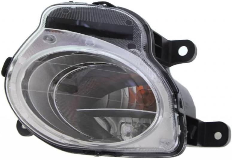 CarLights360: For Fiat 500 Turn Signal/Parking Light Assembly 2012-2019 Passenger Side Convertible/Hatchback w/Chrome Trim DOT Certified For FI2533100
