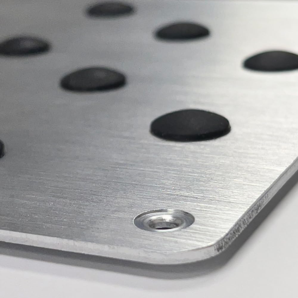 Universal Car Truck Anti Skid Floor Mat Carpet Heel Pad Plate Foot Pedal Rest Footrest Aluminum Alloy w/Screw (895 Silver)