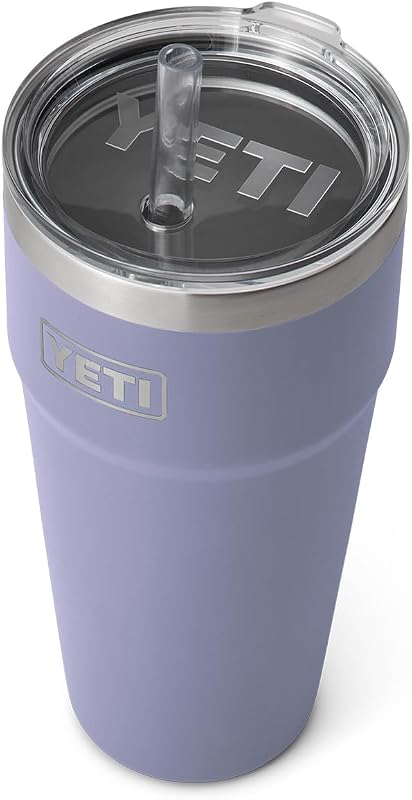 Taza de paja YETI Rambler de 26 oz, aislada al vacío, acero inoxidable con tapa de paja | Aislada al vacío