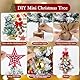 YSWOVUO Mini Weihnachtsbaum mit Beleuchtung LED, 60cm Kleiner Weihnachtsbaum mit Weißem Schnee und Baumspitze Stern, Tisch Weihnachtsbaum für Home Office Esstisch Desktop