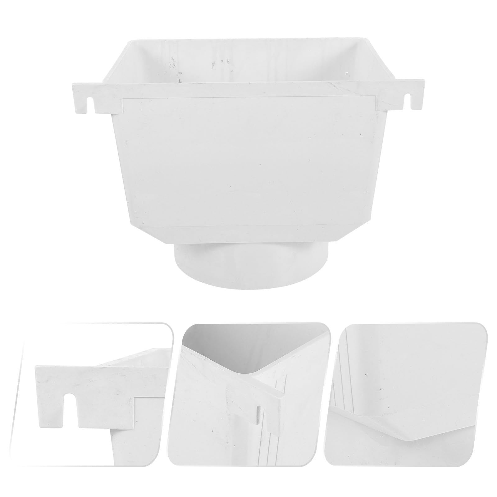 UPKOCH Desviador de Agua de Lluvia para Canaletas Pluviales de PVC Blanco, Resistente Presión y Fácil Instalación para Sistemas de Drenaje Domésticos y Fabriles