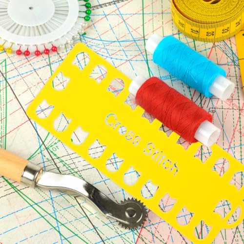 Image of 5Pcs Embroidery Floss Organizer Cards Durable Thread Holder for Cross Stitch Projects Storage with Positions for Crafting and Needlework