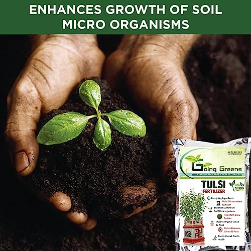 Going Greens Tulsi Fertilizer for Plants I Tulsi Plant Fertilizer for Pot Plants I Tulsi Plant Growth Supplement I 200 GMS