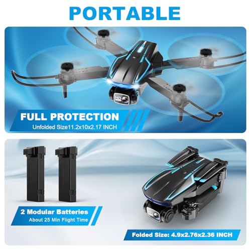 Ragpip Mini Drone With Camera, 1080P Fpv Foldable Drone With Stable Altitude Hold thumb #5
