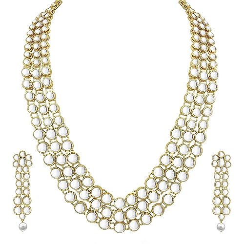 Image of Peora Anuskha Sharma Inspired Kundan Necklace & Jewelry Set Gift For Women