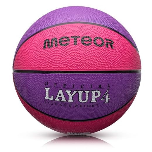 meteor Balón Baloncesto Talla 4 Pelota Basketball Bebe Ball - para niños y jouvenes para Entrenar y Jugar - Talla 4 Layup