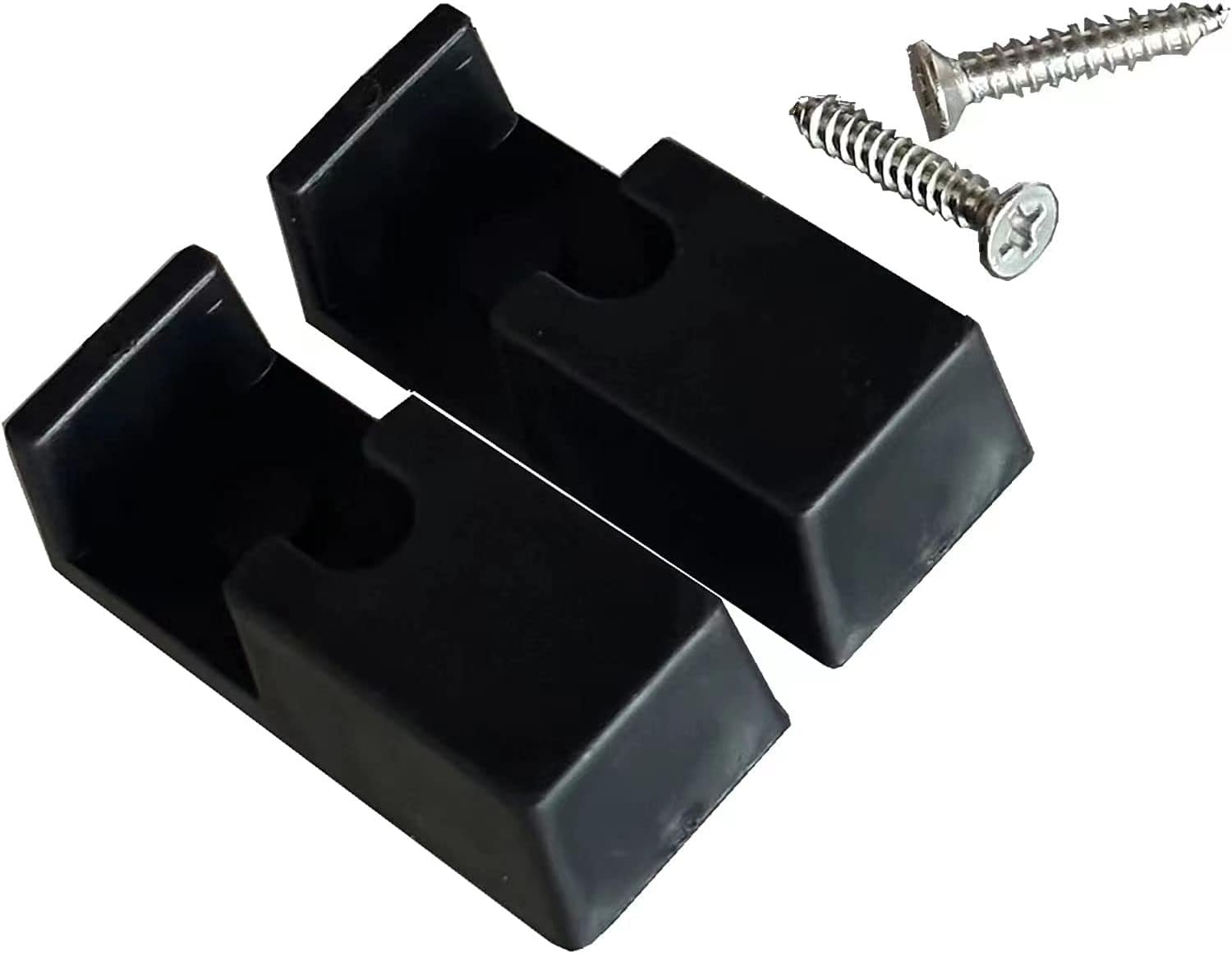 YuXuan Pavilion for Shower Door Wall Jamb Bumper Guide Black Equipped